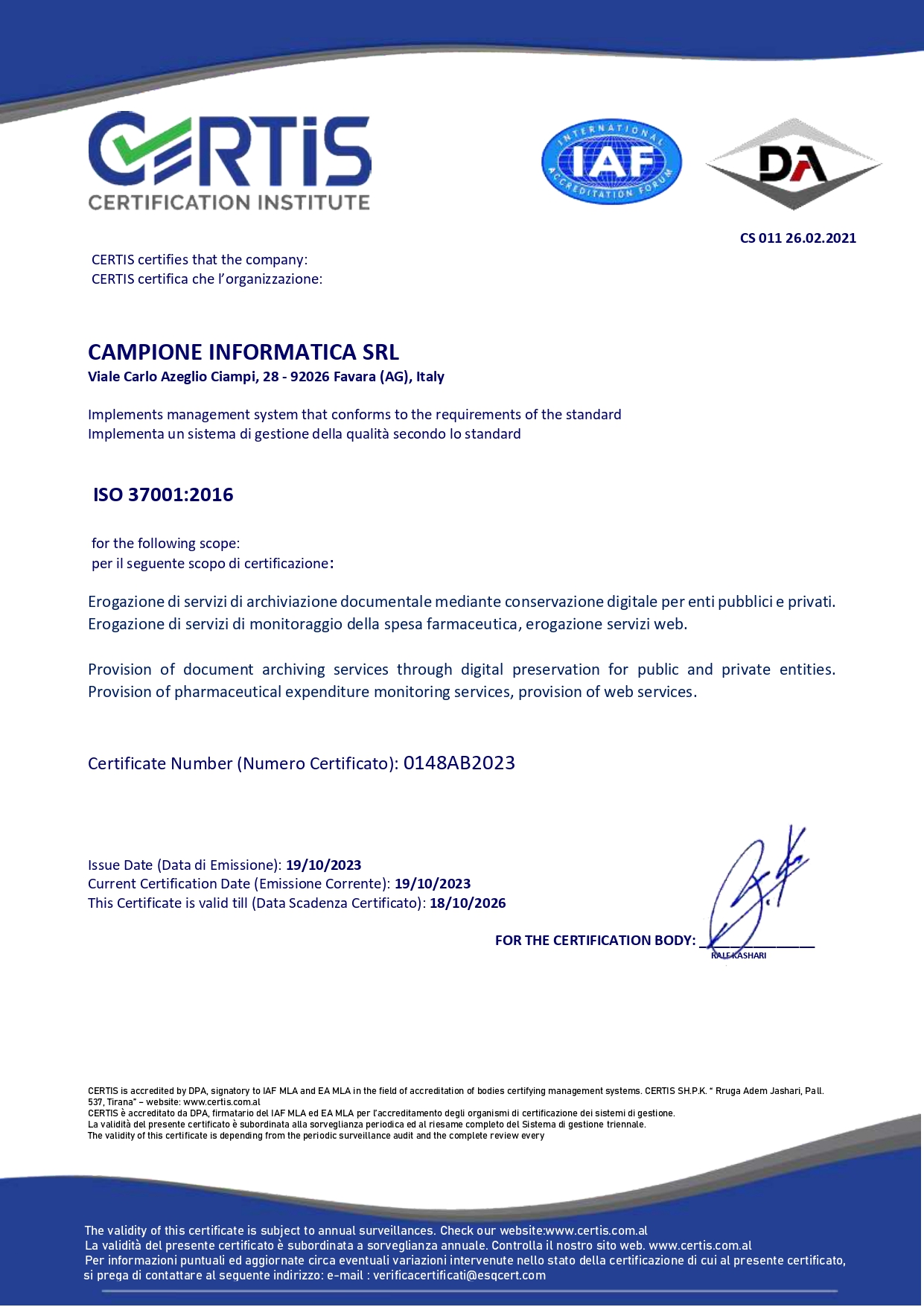 ISO 37001:2016
